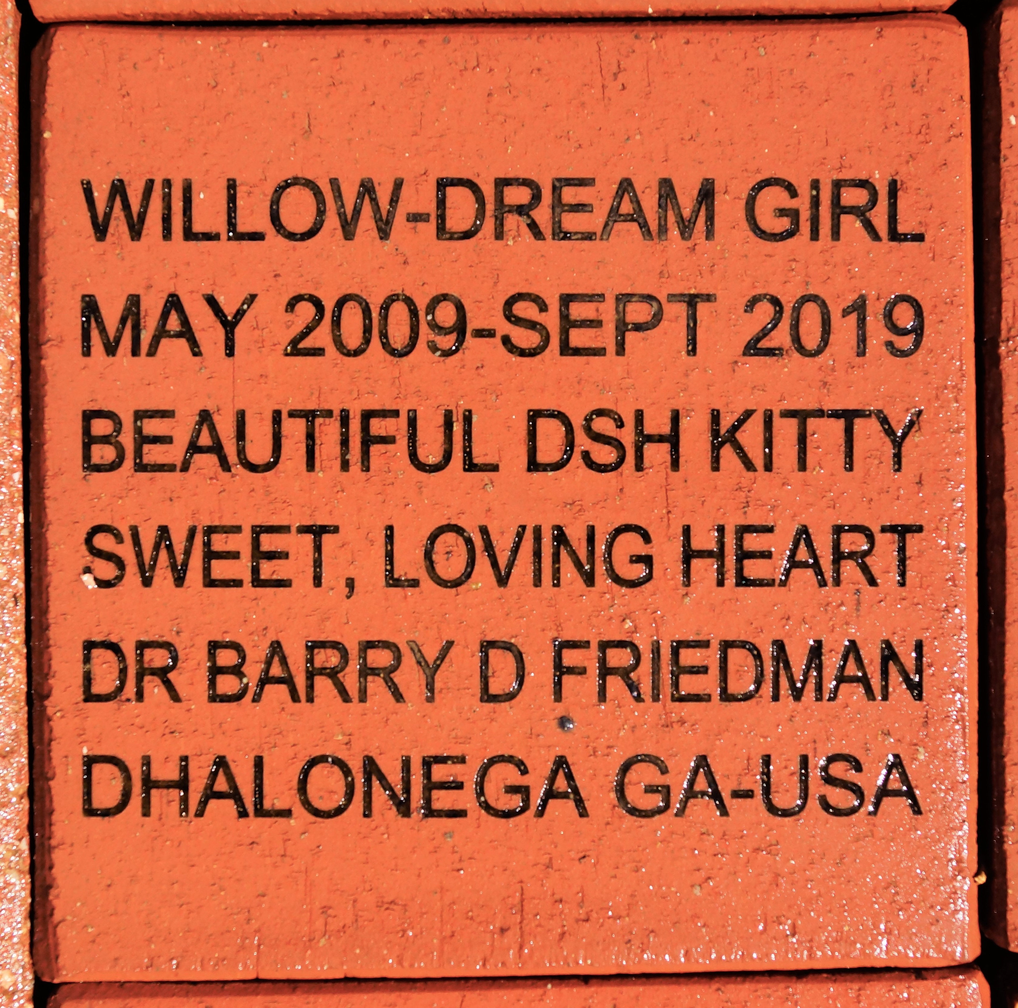 Willow - Memorial Brick