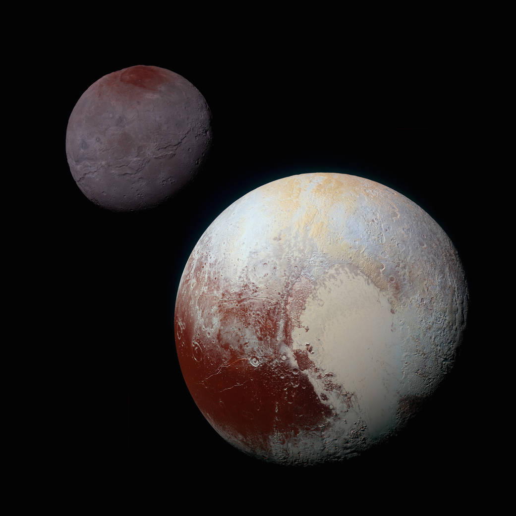 Pluto and Charon in color
